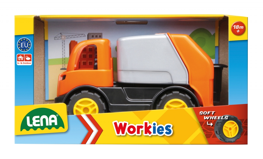 Play cart, Lena, Garbage truck, Workies, 14 cm