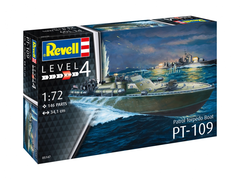 Assembly model, Revell, Warship Torpedo PT-109, 146 parts