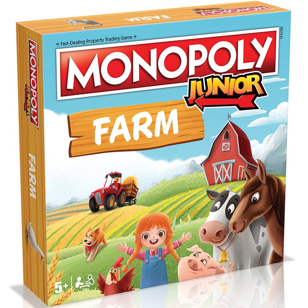 Board Game, Winning Moves, Monopoly, Junior - Farm