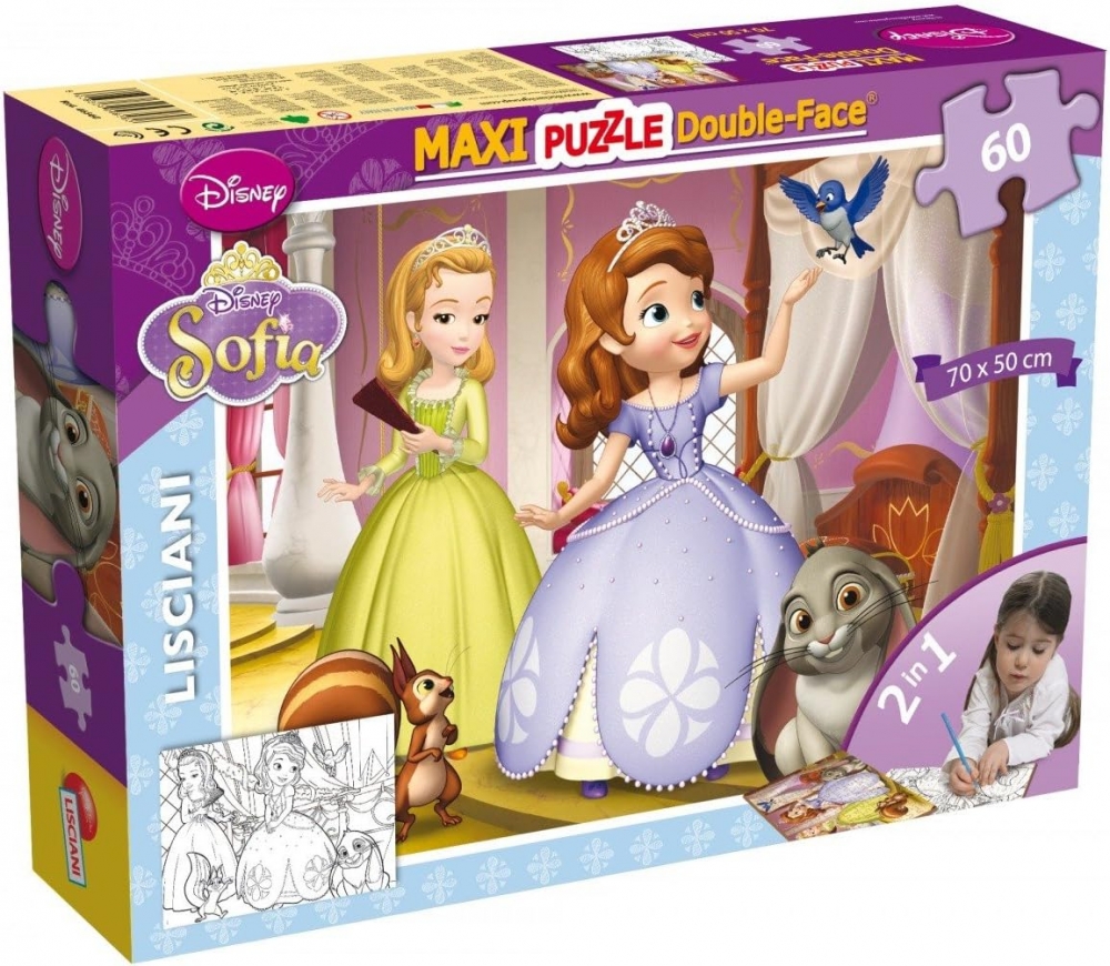 Puzzle, Lisciani, Sofia, Double-sided puzzle, 60 pieces