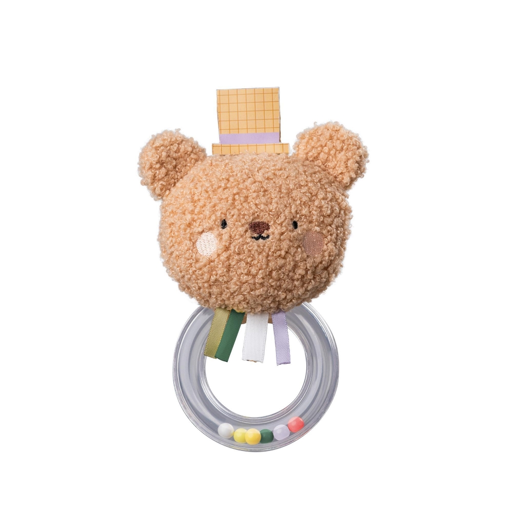 Baby soft rattle, Taf Toys, Teddy bear, 18 cm