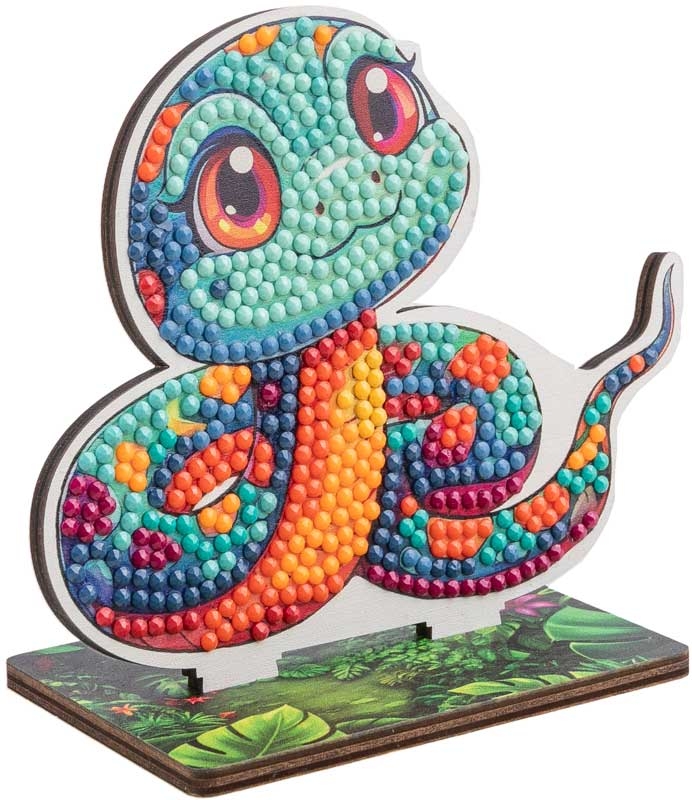 Diamond embroidery kit, Craft Buddy, Crystal Art Buddies, Snake, 7 pieces
