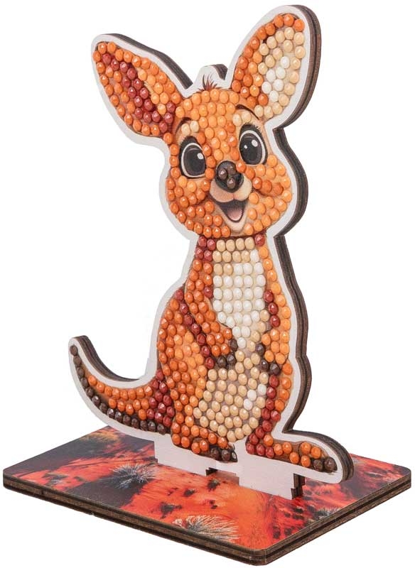 Diamond embroidery kit, Craft Buddy, Crystal Art Buddies, Kangaroo, 7 pieces