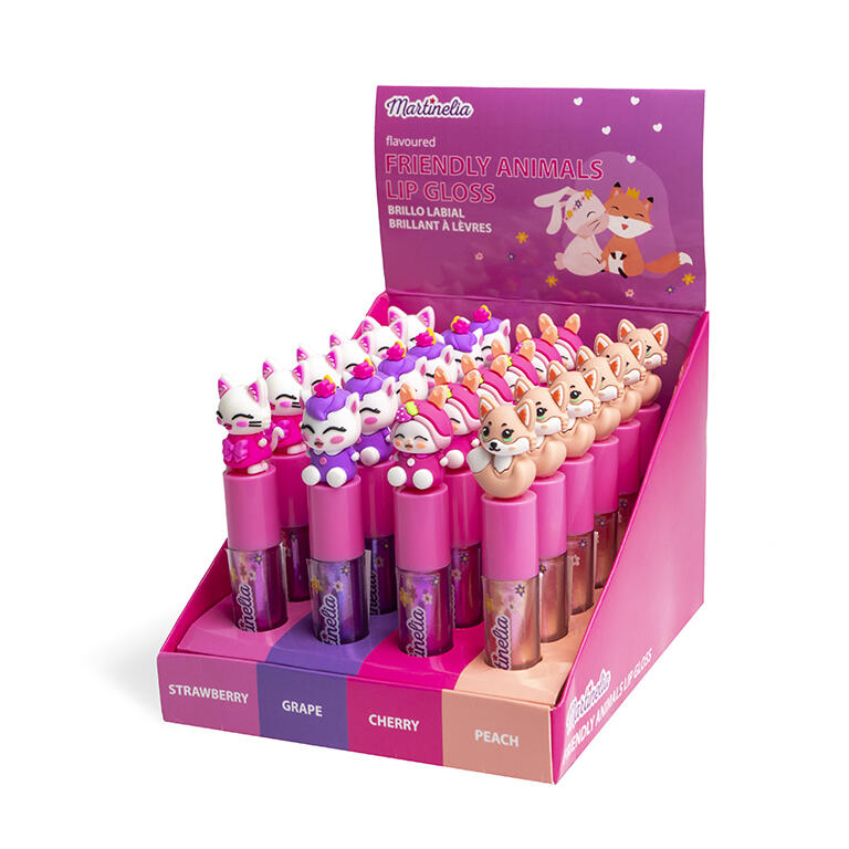 Lip gloss, Martinelia, Funny animals, Assortment, 3 ml
