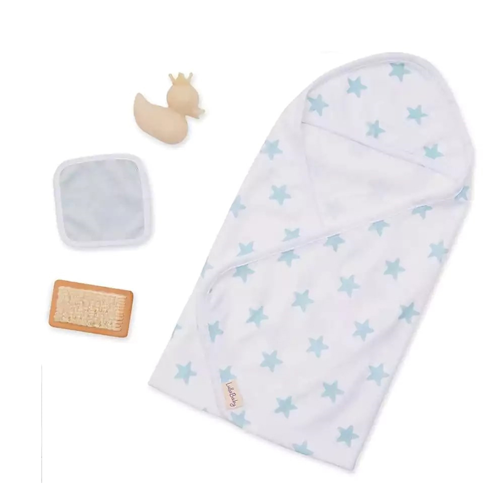Doll Accessory Set, Battat, Lulla Baby, Bathrobe, 4 Pieces, Blue