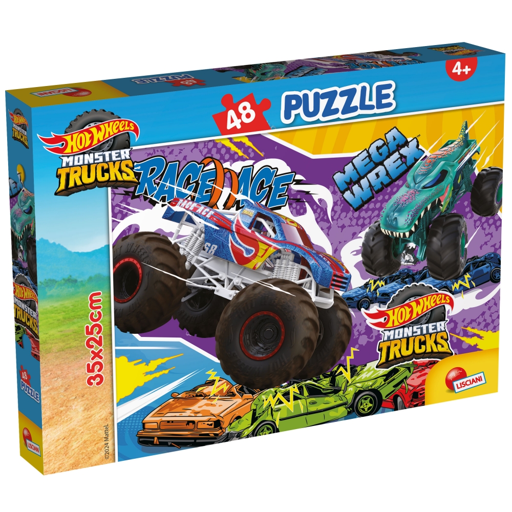 Puzzle, Lisciani, Hot Wheels, 48 ​​pieces