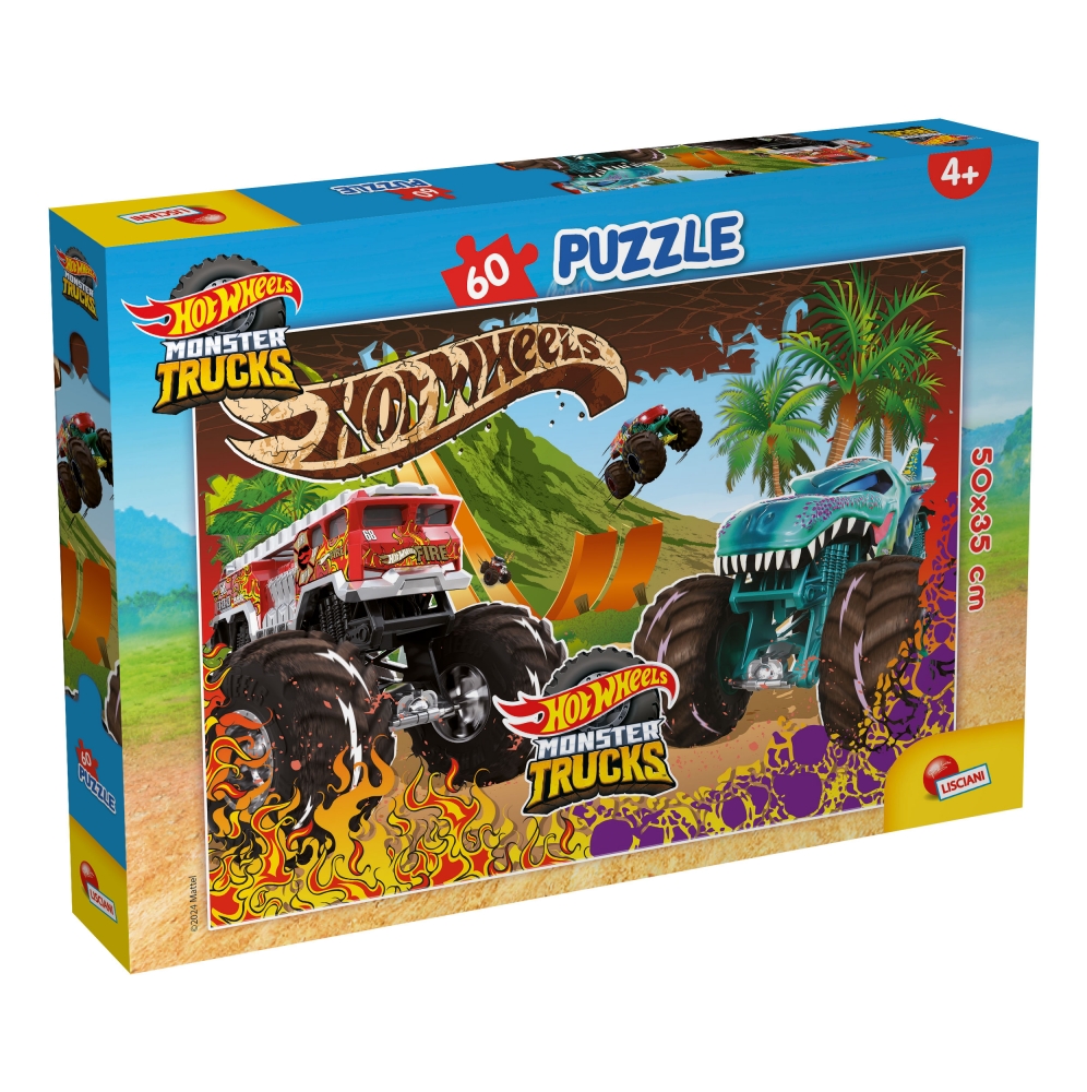 Puzzle, Lisciani, Hot Wheels, 60 pieces