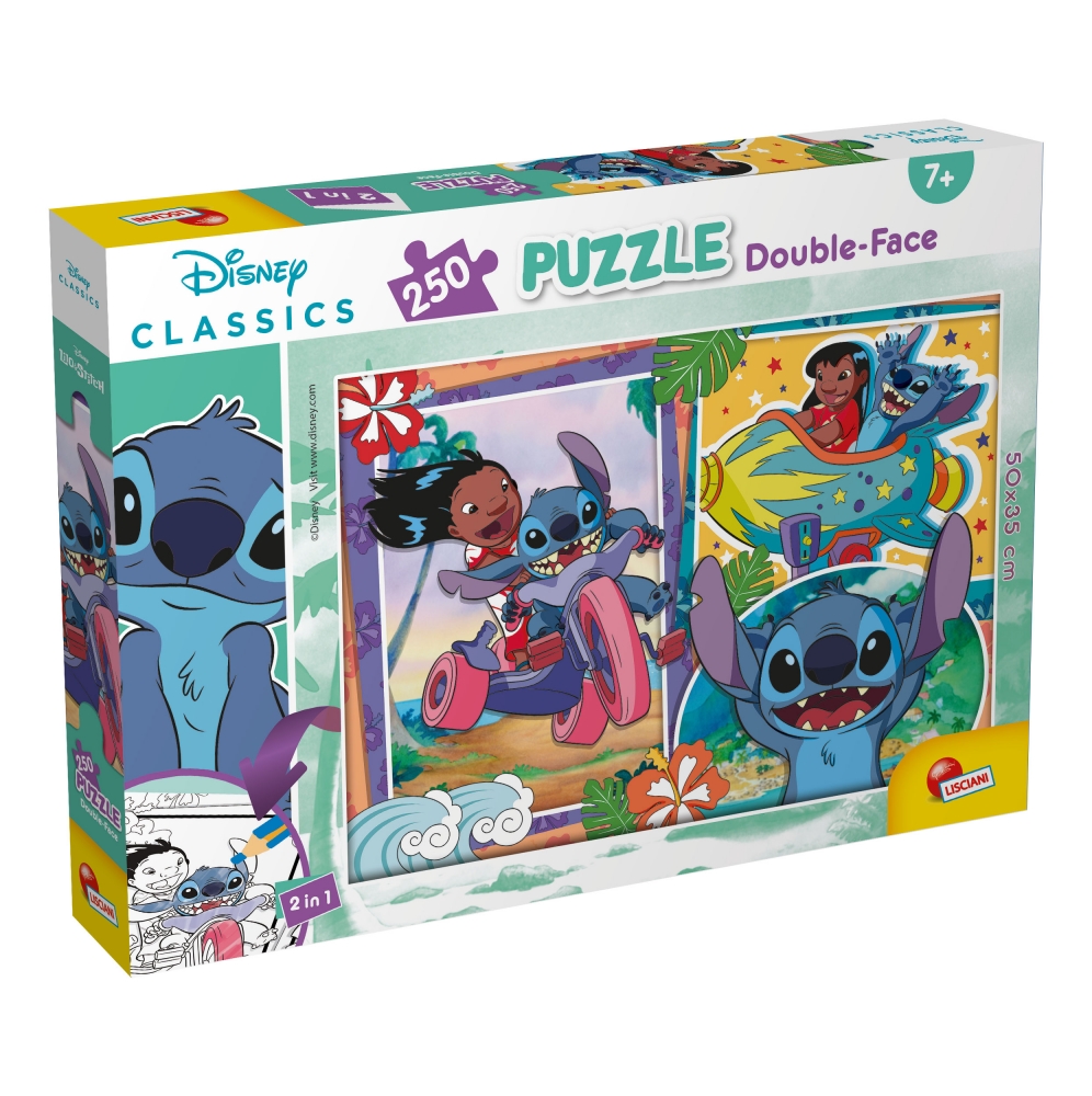 Puzzle, Lisciani, Lilo and Stitch, Double-sided puzzle 250 pieces