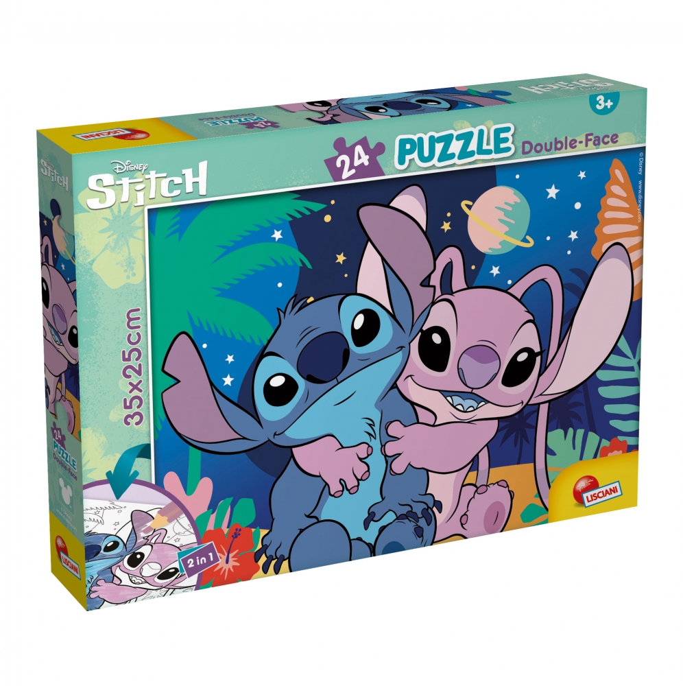 Puzzle, Lisciani, Lilo and Stitch, Double-sided puzzle 24 pieces
