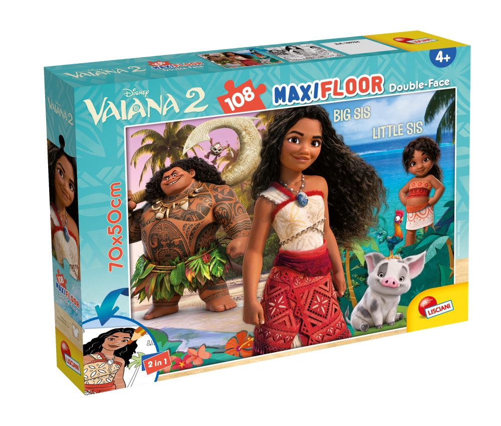 Puzzle, Lisciani, Moana 2, Double-sided puzzle 108 pieces