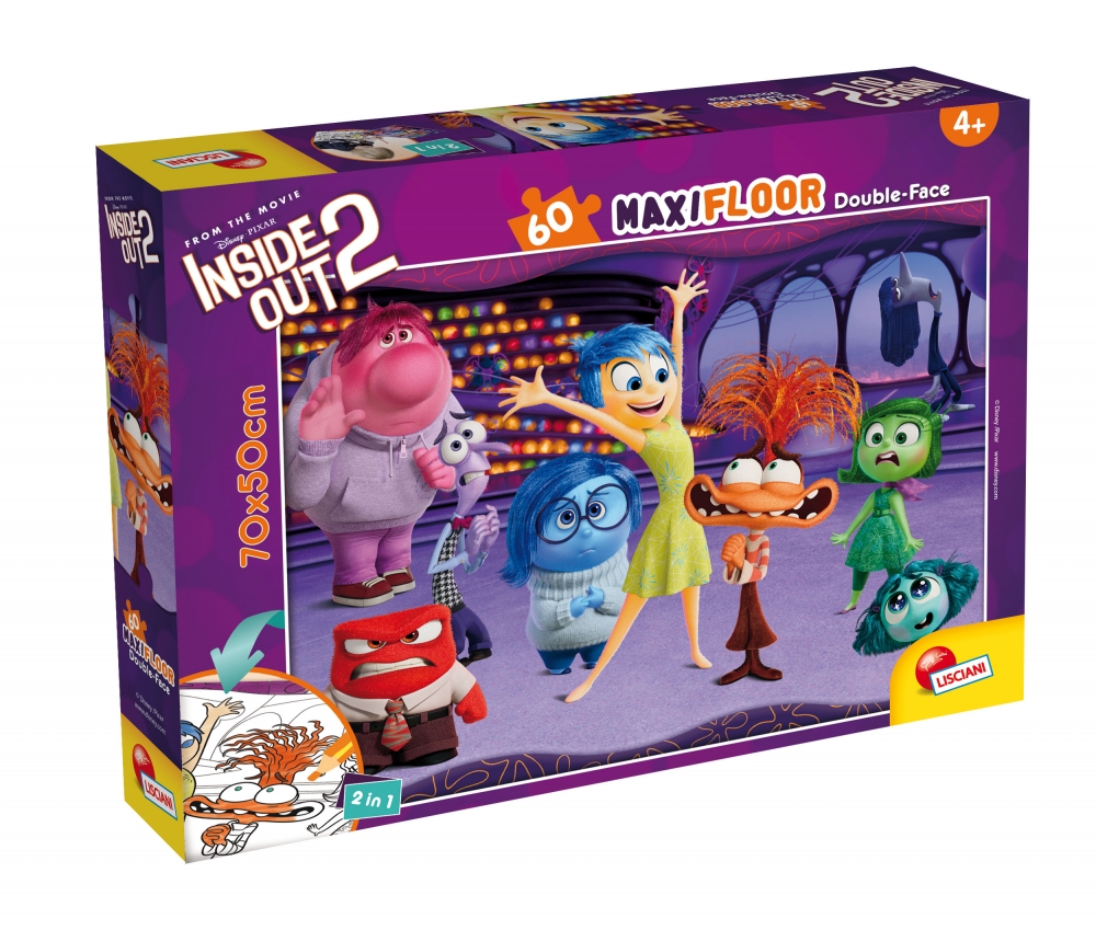 Puzzle, Lisciani, Inside Out 2, Double-sided puzzle 60 pieces