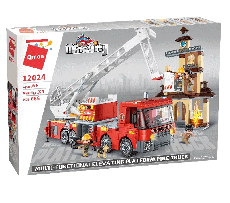 Constructor, Qman, MineCity, Multi-purpose fire elevating platform, 686 parts