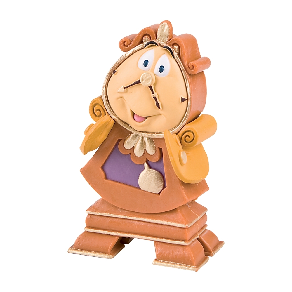Collectible figure, Walt Disney, Bullyland, Cogsworth, Beauty and the Beast