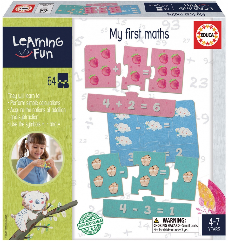 Educational puzzle, Educa, My First Math, 64 pieces