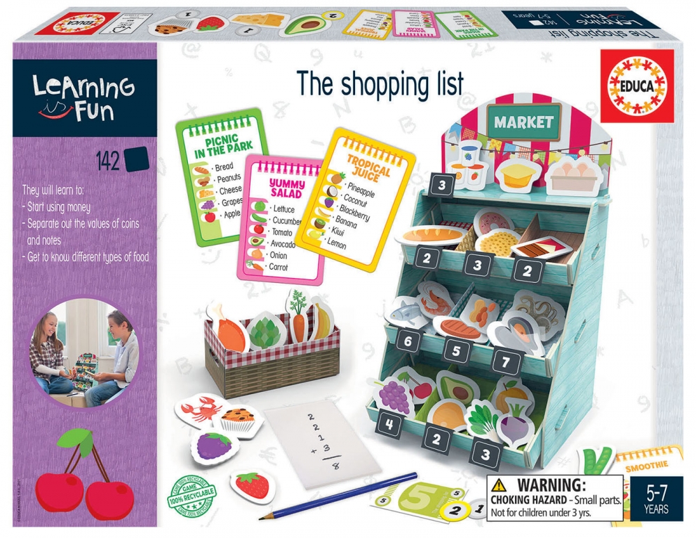 Educational game, Educa, Shopping list, 142 pieces