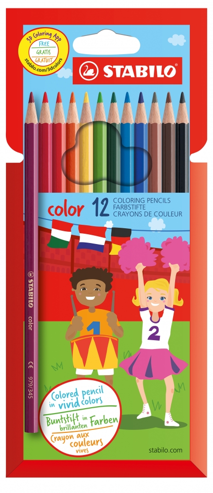 Set of colored pencils, Stabilo, 12 colors