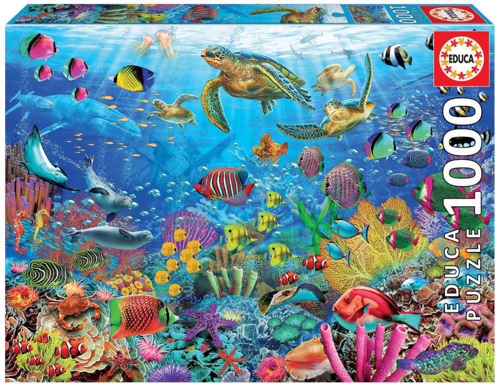 Jigsaw puzzle, Educa, Tropical turtles, 1000 pieces