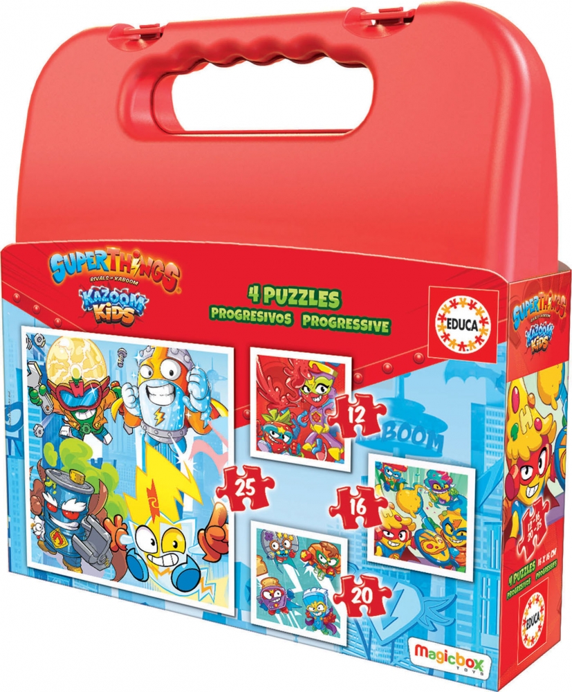 4 in 1 Puzzle, Educa, Disney Classics, Super Things, 12/16/20/25 Pieces
