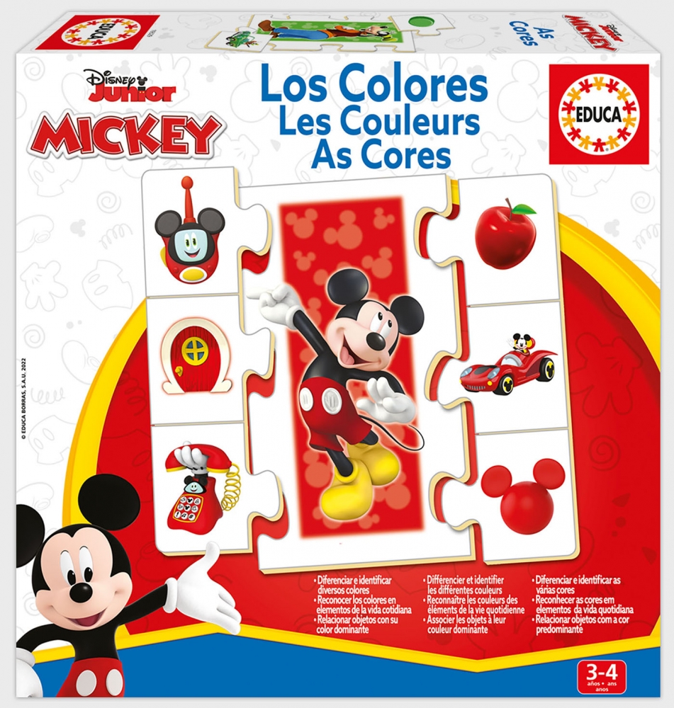 Educational puzzle, Educa, Mickey and Friends, Colors, 42 pieces