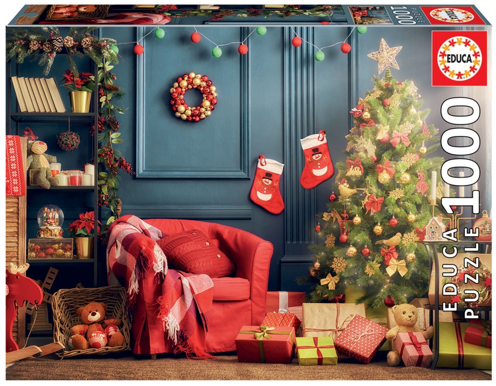 Puzzle, Educa, Christmas corner, 1000 pieces
