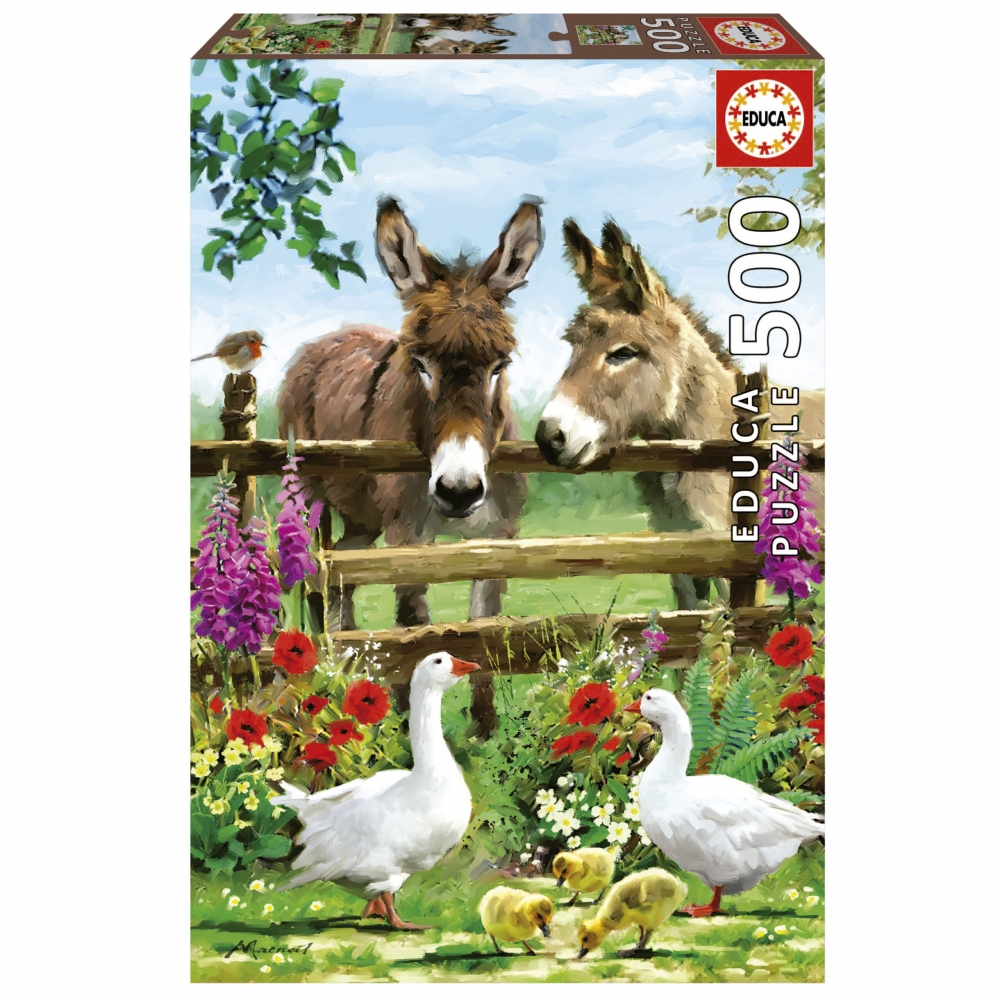 Puzzle, Educa, Donkeys, 500 pieces
