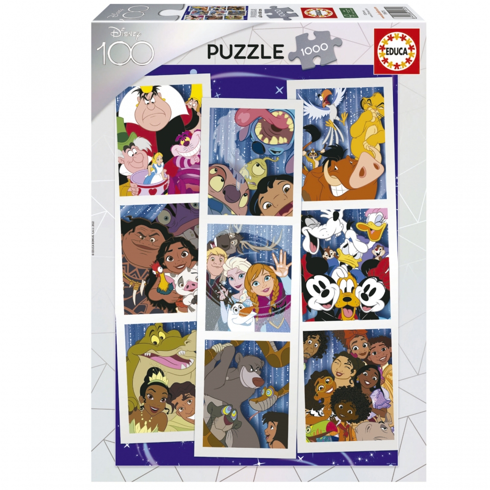 Puzzle, Educa, Collage 100 years of Disney, 1000 pieces