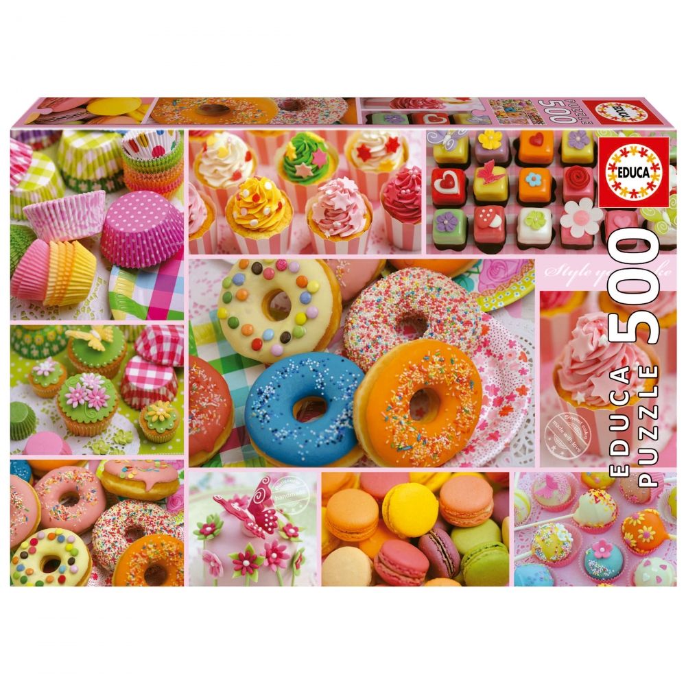 Puzzle, Educa, Collage Sweet Party, 500 pieces