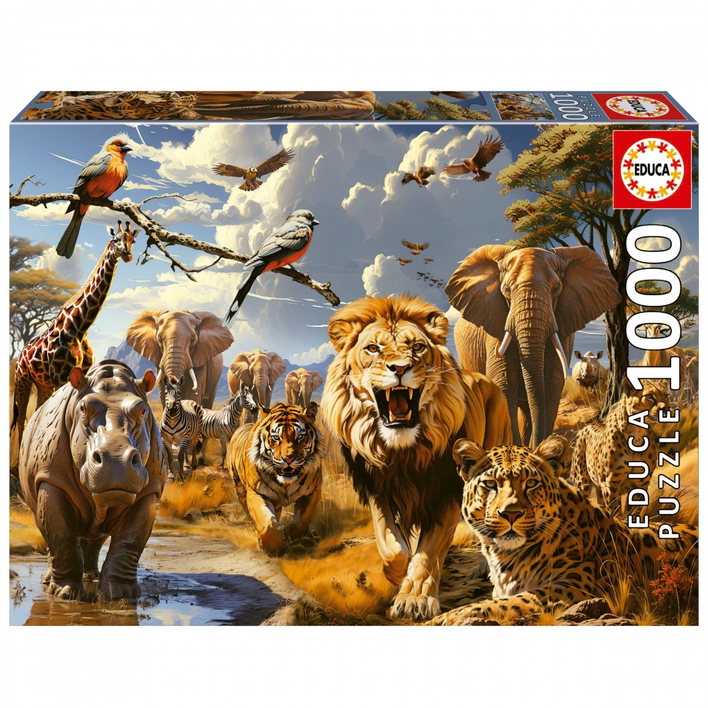 Puzzle, Educa, Wild Animals, 1000 pieces