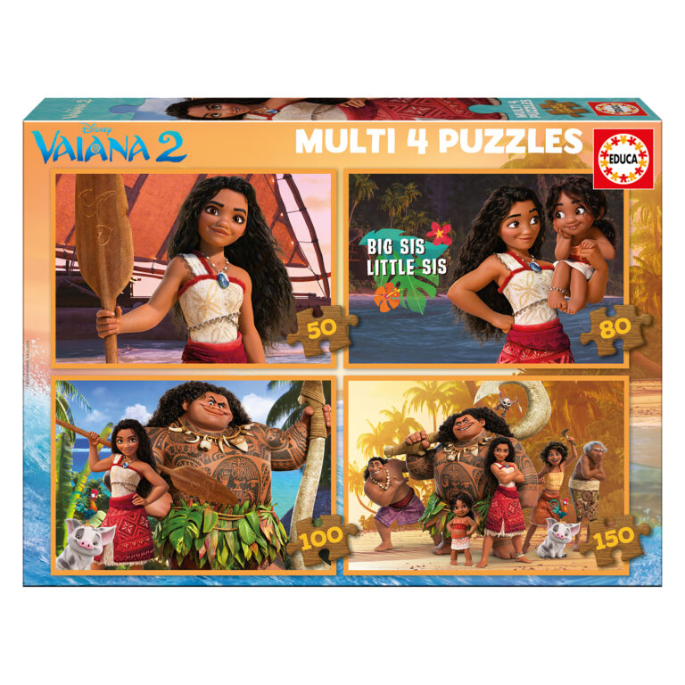 Puzzle progresiv, Educa, Moana II, 50-80-100-150 piese