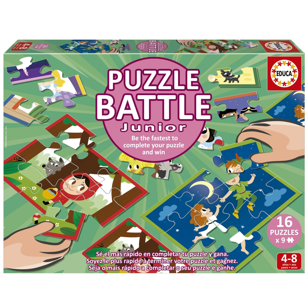 Puzzle Battles, Educa, 16 x 9 pieces, Fairy Tale Stories