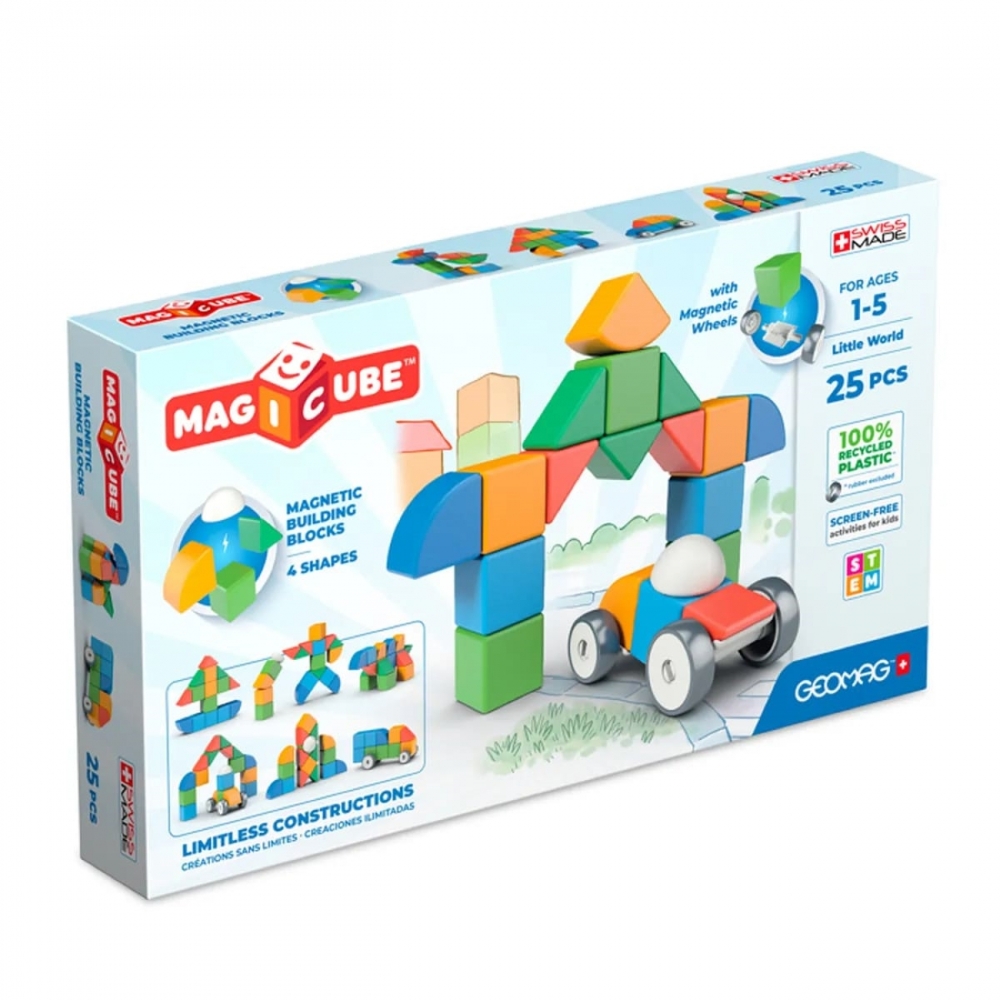 Magnetic Constructor, Geomag, Magicube, Small World, 25 pieces