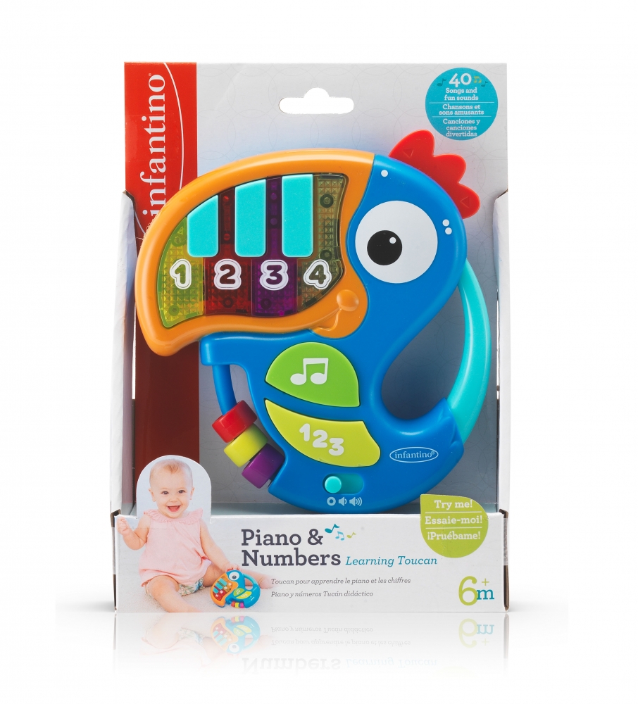 Educational interactive toy, Infantino, Piano Toucan