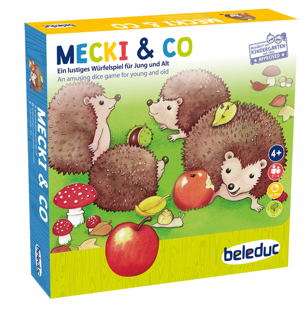 Wooden board game, Beleduc, Hedgehogs, 124 pieces