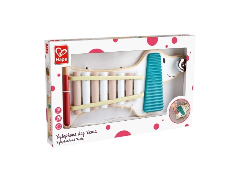 Musical toy, Hape, Xylophone, Dog Xenia, 35 cm