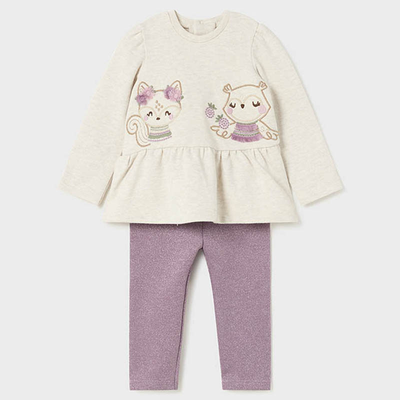 Baby girl set, Mayoral, embroidery, buttons