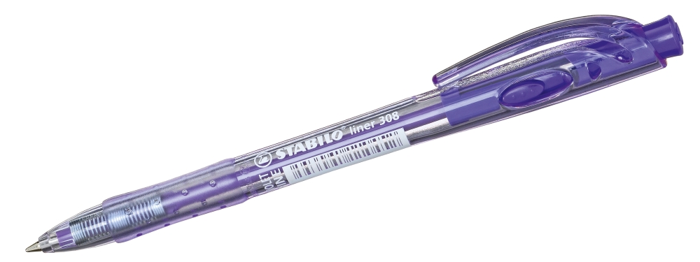 Ballpoint pen with mechanism, Stabilo, Liner F, Purple