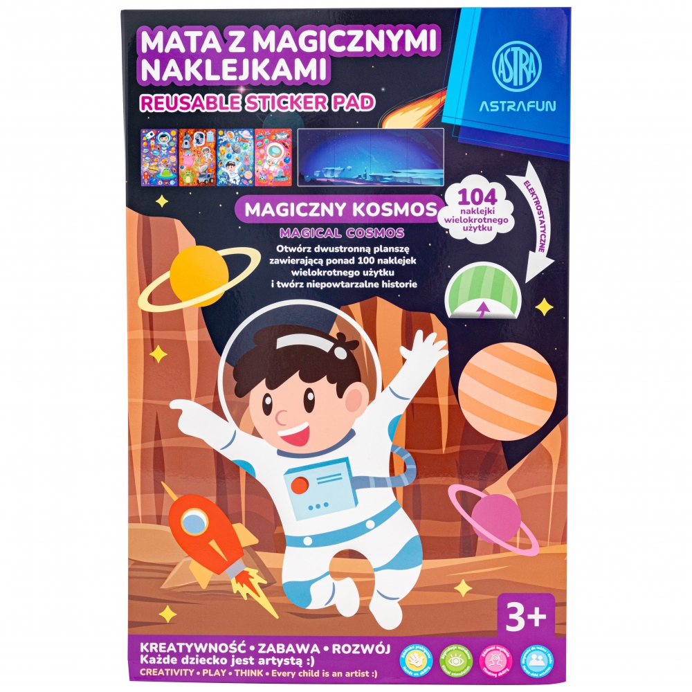 Creative set, Astra, Large magic pad with stickers, 86×30 cm