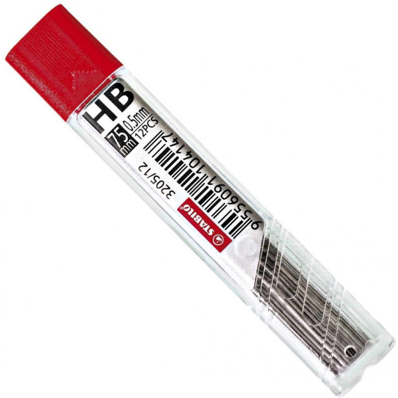 Set of graffiti for automatic pencil, Stabilo, HB 0.5, 12 pieces