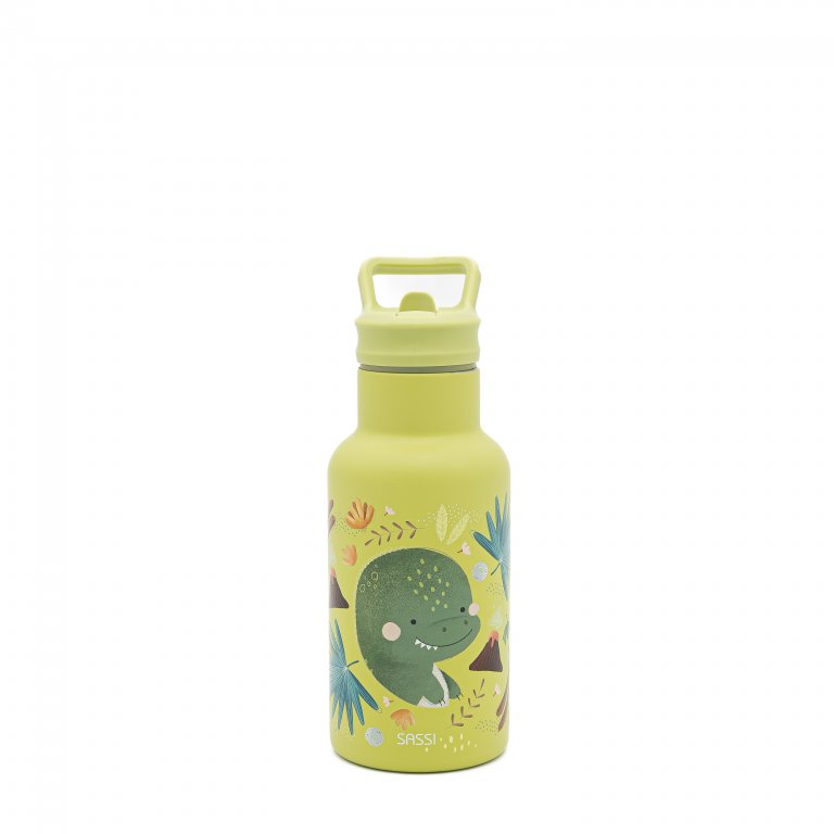 Stainless steel thermos bottle, Sassi, 350ml, Dinosaur