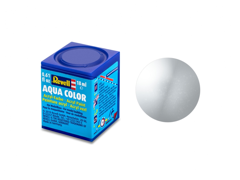 Acrylic paint, Revell, Aqua Color, Aluminum metallic, 18 ml