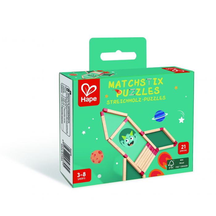 Wooden matchstick puzzle, Hape, 21 pieces