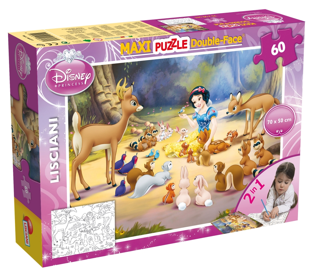 Puzzle, Lisciani, Snow White, Double-sided puzzle 60 pieces