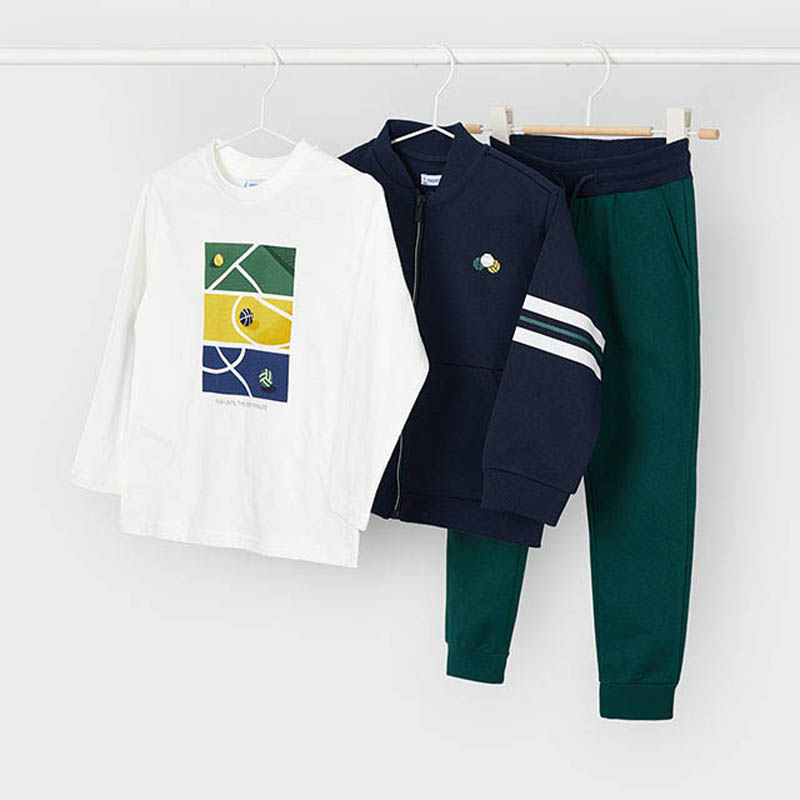 Mayoral Boy′s 3-Piece Long Sleeve Zip Up Sports Set