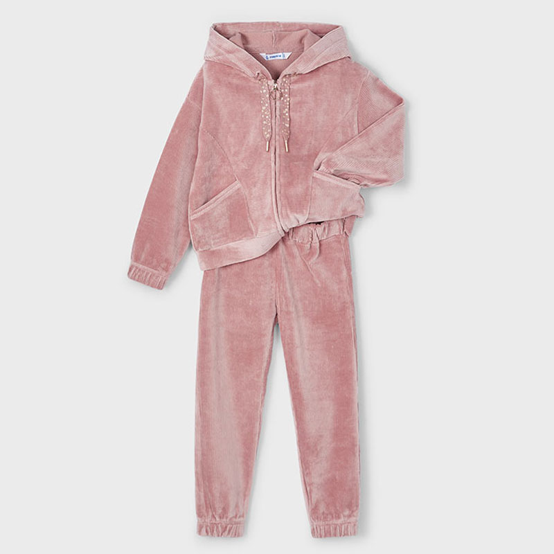 Mayoral Baby Girl′s Sports Set, Velvet, Zipper, Long Sleeve