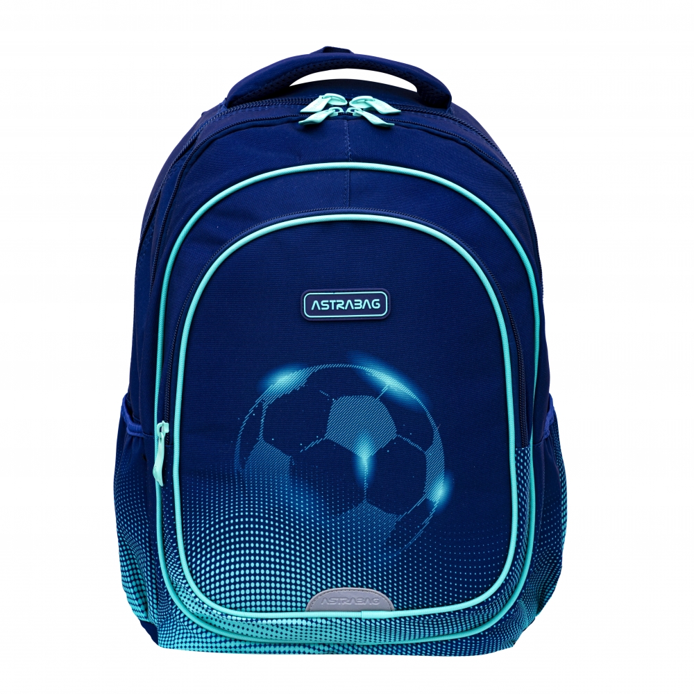 School backpack, Astra, Football light, AB300, 42 x 30 x 19 cm