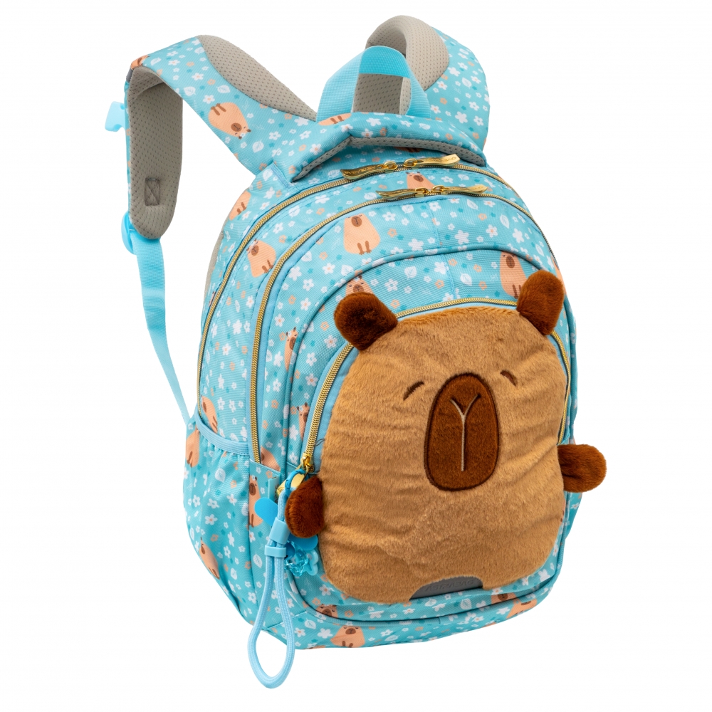 School backpack, Astra, Fluffy capybara, AB330, 39 x 28 x 15 cm
