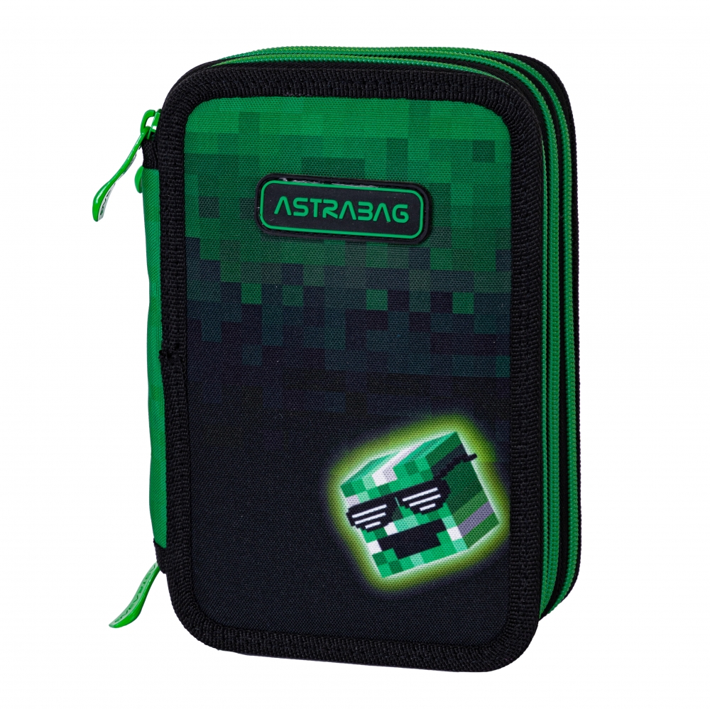 Triple vanity case with accessories ASTRABAG Pixel hero, AC31, 20.5 x 13 x 6 cm
