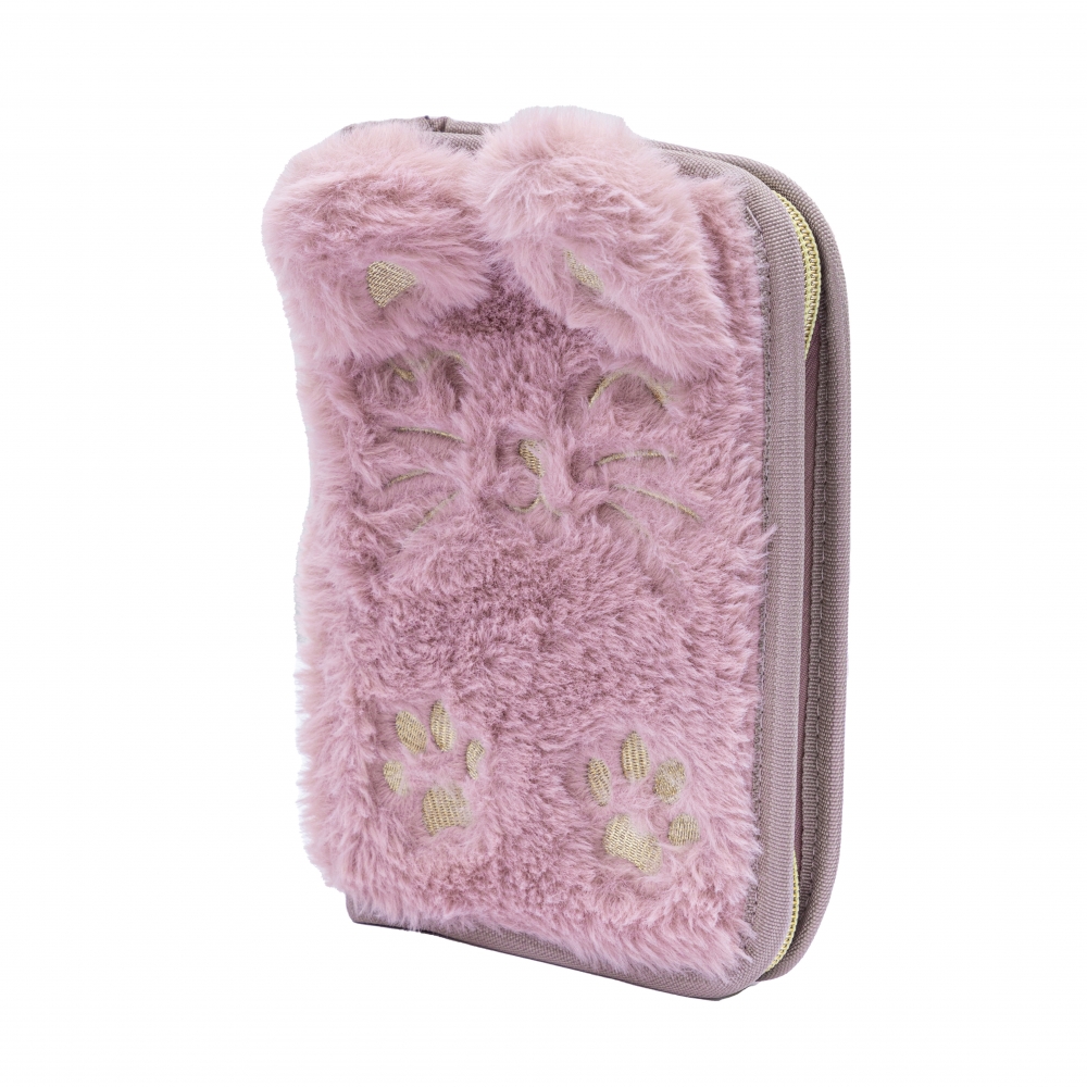 Simple toiletry bag with accessories ASTRABAG Fluffy kitty, AC11, 20 x 14 x 3.5 cm