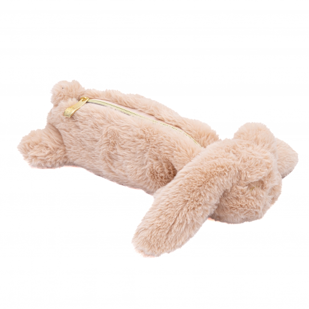 Single vanity case without accessories ASTRABAG Fluffy bunny, 20 x 14 x 3.5 cm