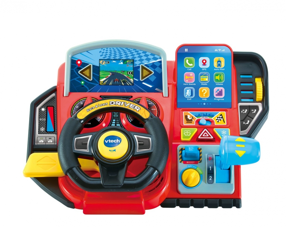 Interactive Toy, Vtech, Car Dashboard with Steering Wheel, 23.13 x 32 x 15.25 cm